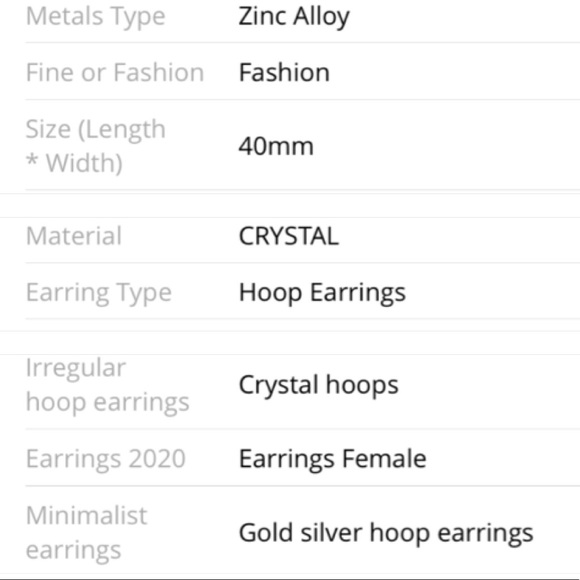 Beautiful Iridescent Crystal Hoop Earrings - Picture 3 of 6